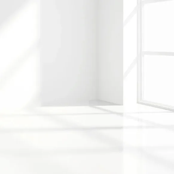Bright room with large windows and clean white floor Bright room with large windows and clean white floor